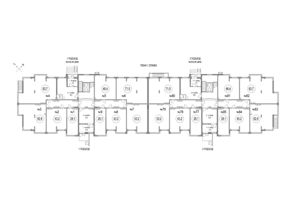 
   Продам 3-комнатную, 71 м², Солнечный бульвар, дом 24 корп 4

. Фото 1.