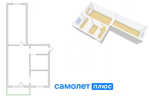
  Продается 2-комн. квартира, 42.9 м², Стахановская ул, д. 21Б
. Фото 2.