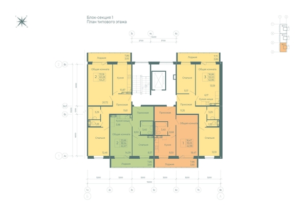 
  Продается 2-комн. квартира, 42.47 м², Веры Волошиной ул, д. 22Ак1
. Фото 29.