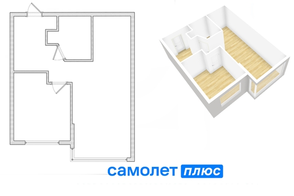 
  Продается 2-комн. квартира, 43.4 м², Солнечный б-р, д. 32
. Фото 2.