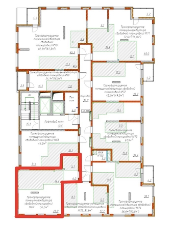 
   Продам 2-комнатную, 55.5 м², Чемпион-парк, дом 1

. Фото 5.