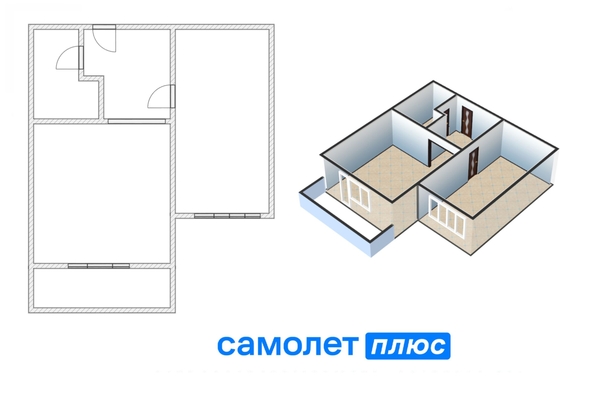 
  Продается 2-комн. квартира, 46.9 м², Молодежный пр-кт, д. 31
. Фото 2.