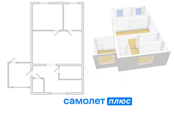 
  Продается 3-комн. квартира, 60 м², Бутовская 1-я ул, д. 46
. Фото 34.