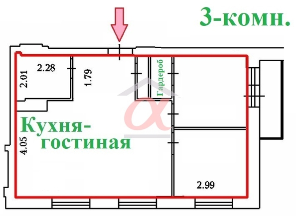 
   Продам 3-комнатную, 55.1 м², Тухачевского ул, 29Б

. Фото 34.
