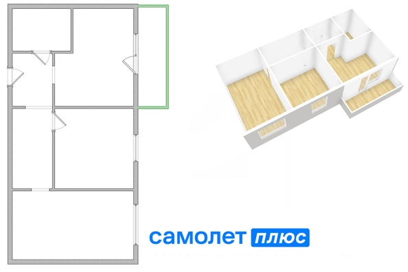 
  Продается 2-комн. квартира, 53.3 м², ЖК Московский проспект,  дом 17
. Фото 2.
