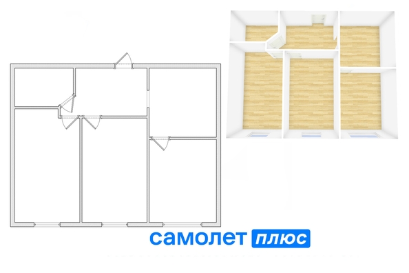 
   Продам 3-комнатную, 65.2 м², Кедровый б-р, 4

. Фото 17.