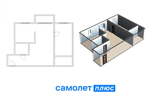 
  Продается 2-комн. квартира, 45.1 м², Шахтеров пр-кт, д. 77
. Фото 7.