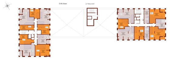 
  Продается 2-комн. квартира, 44.3 м², ЖК Уютный квартал, дом 1
. Фото 6.