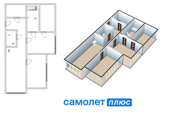 
  Продается 3-комн. квартира, 86.2 м², ЖК Парковый, дом 1
. Фото 2.