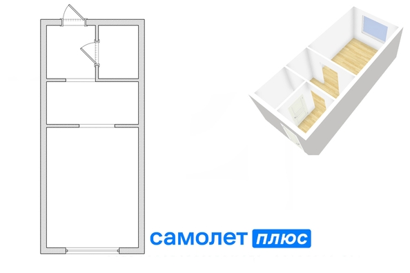 
  Продается 1-комн. квартира, 21.8 м², Октябрьский пр-кт, д. 44
. Фото 2.