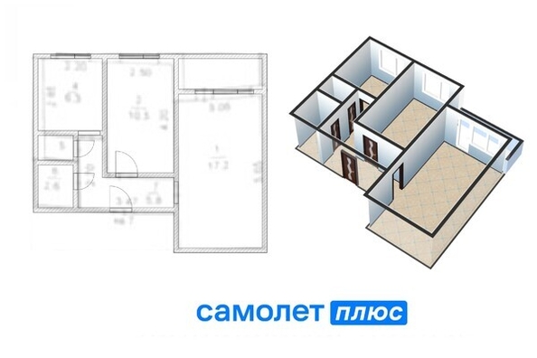 
  Продается 2-комн. квартира, 43.3 м², Октябрьский пр-кт, д. 78а
. Фото 2.