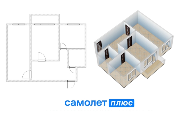 
  Продается 2-комн. квартира, 41.1 м², Шахтеров пр-кт, д. 79
. Фото 10.