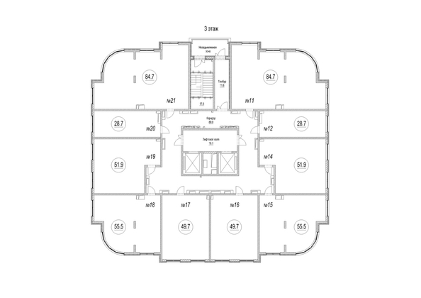 
  Продается 3-комн. квартира, 84.7 м², ЖК Панорама, (Октябрьский, 32а к.2)
. Фото 1.