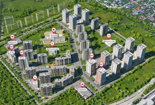 
  Продается 1-комн. квартира, 38.3 м², ЖК Верхний бульвар-2, дом 53 корп 2
. Фото 2.