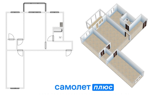 
  Продается 3-комн. квартира, 59.8 м², Ленина пр-кт, д. 105
. Фото 20.