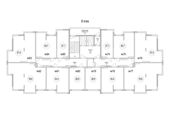 
  Продается 1-комн. квартира, 44.4 м², ЖК Сити-парк, дом 9
. Фото 1.