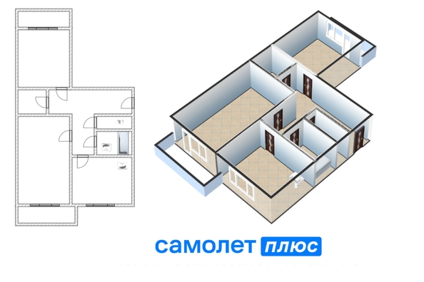 
  Продается 2-комн. квартира, 65.6 м², Свободы ул, д. 23А
. Фото 16.