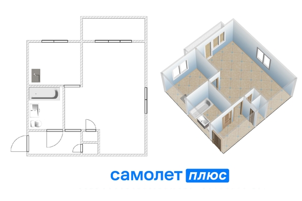 
  Продается 1-комн. квартира, 29.6 м², 50 лет Октября ул, д. 22
. Фото 4.