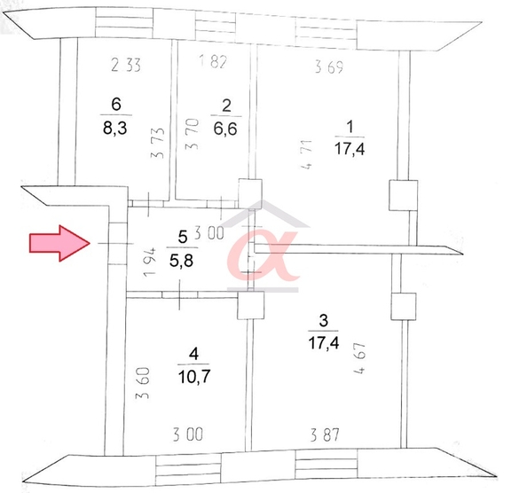 
  Продается 2-комн. квартира, 67 м², Ермака ул, д. 2
. Фото 13.