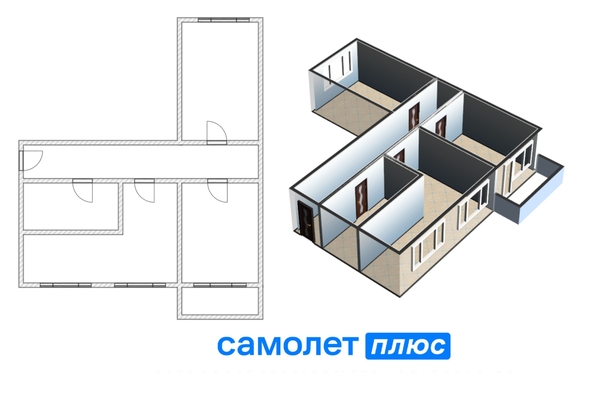 
  Продается 2-комн. квартира, 59.31 м², Дзержинского ул, д. 18
. Фото 19.