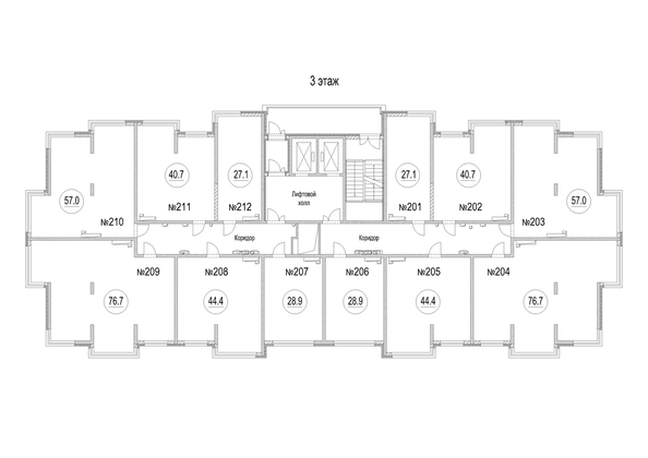 
  Продается 3-комн. квартира, 76.7 м², ЖК Новоильинка
. Фото 1.