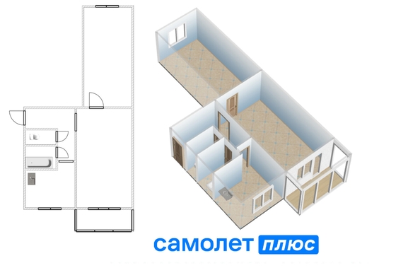 
  Продается 2-комн. квартира, 43.4 м², Ленина пр-кт, д. 140А
. Фото 22.