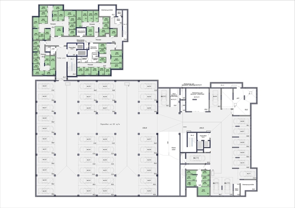 
  Продается парковка 18.4 м², в ЖК Чемпион-парк, дом 2. Фото 1.