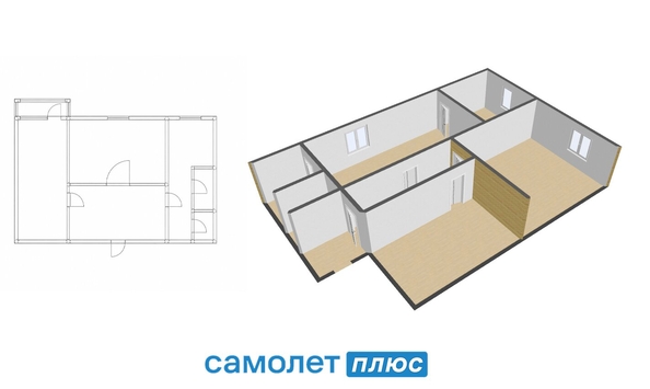 
  Продается 2-комн. квартира 56.7 м². Фото 2.