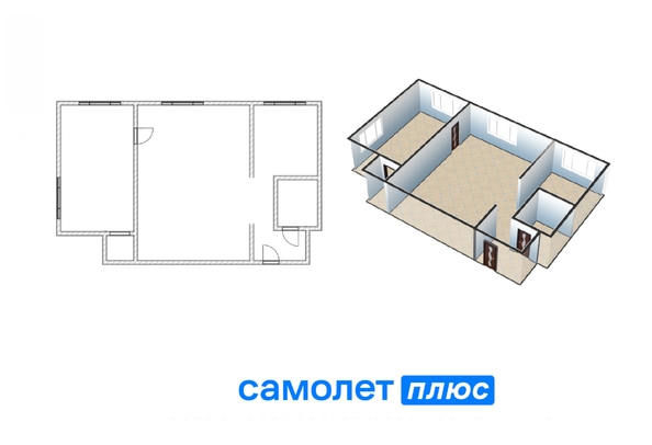 
  Продается 2-комн. квартира 44.1 м². Фото 2.