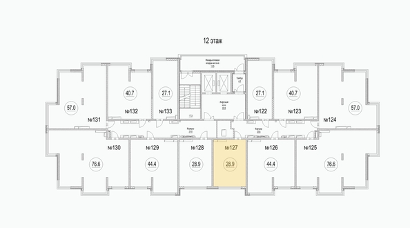 
  Продается студия 28.9 м², в ЖК Сити-парк, дом 8. Фото 2.