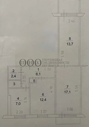 
  Продается 3-комн. квартира 66.5 м². Фото 13.