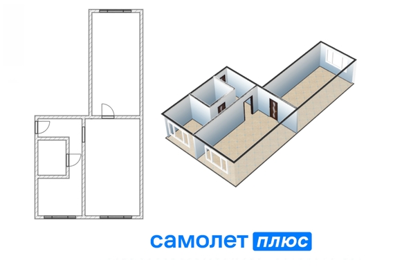 
  Продается 2-комн. квартира 43.8 м². Фото 19.