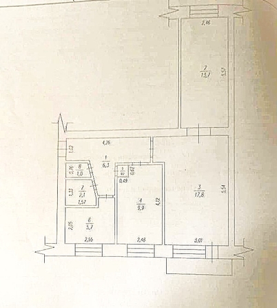 
  Продается 3-комн. квартира 56.8 м². Фото 18.