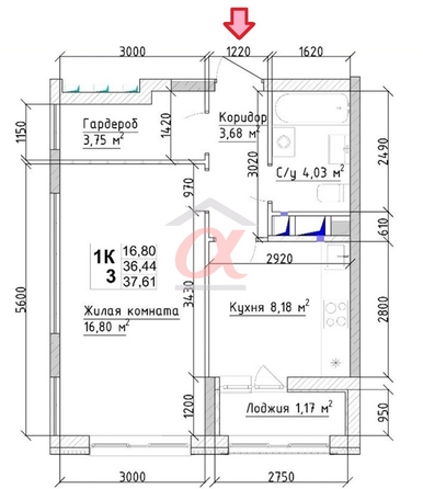 
  Продается 1-комн. квартира 38.6 м², в ЖК 7 высот, дом 8 . Фото 10.