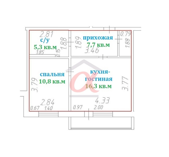 
  Продается 2-комн. квартира 40.1 м². Фото 14.