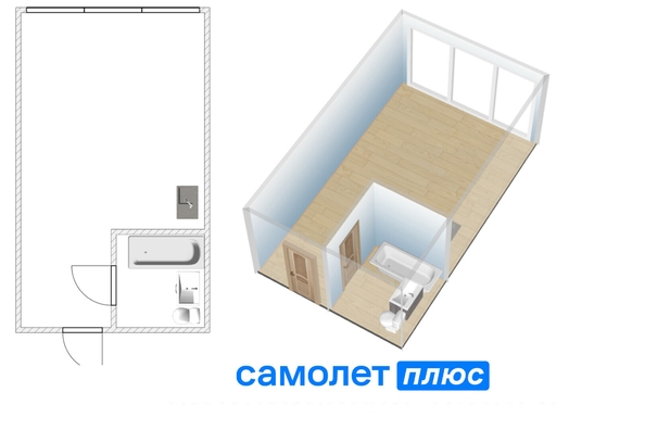 
  Продается 1-комн. квартира 23.7 м², в ЖК Сибирские просторы, дом 1 корпус 3. Фото 19.