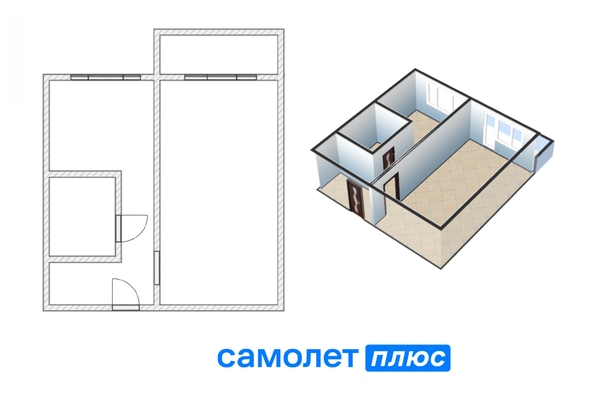 
  Продается 1-комн. квартира 33.6 м². Фото 1.