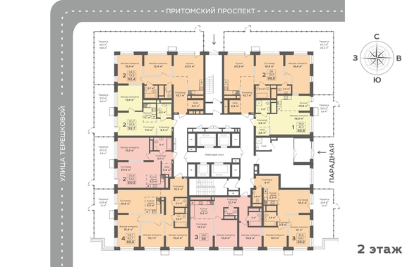 
  Продается 2-комн. квартира 60.5 м², в ЖК Столичный. Фото 1.
