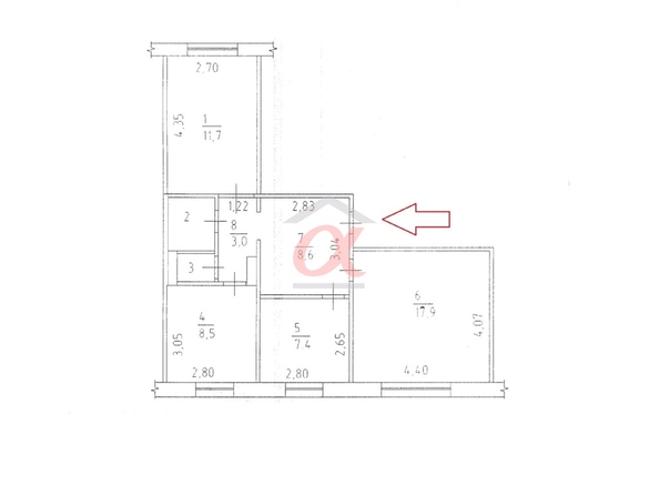 
  Продается 3-комн. квартира 60.7 м². Фото 41.