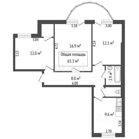 
  Продается 3-комн. квартира 65.3 м². Фото 21.