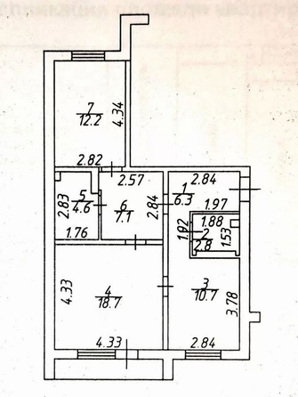 
  Продается 2-комн. квартира 62.4 м². Фото 6.