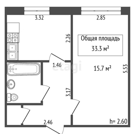 
  Продается 1-комн. квартира 33.3 м². Фото 15.