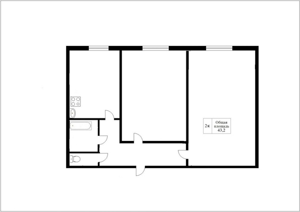 
  Продается 2-комн. квартира 43.2 м². Фото 18.