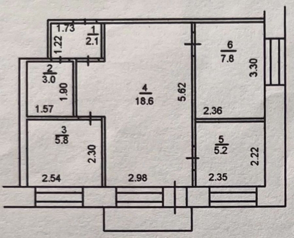 
  Продается 3-комн. квартира 42.5 м². Фото 13.