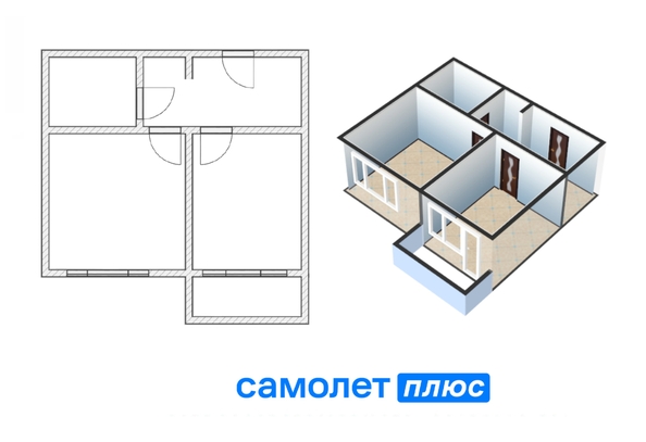
  Продается 2-комн. квартира 37.4 м². Фото 1.