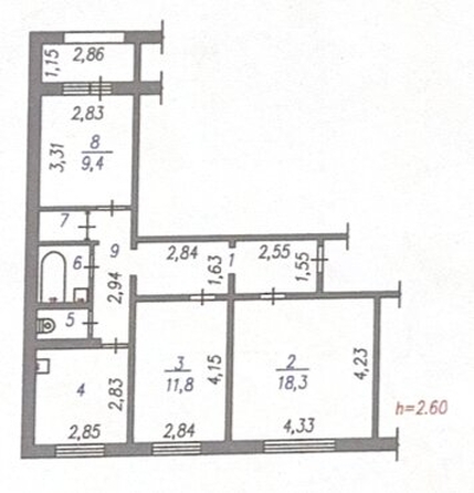 
  Продается 3-комн. квартира 66 м². Фото 18.