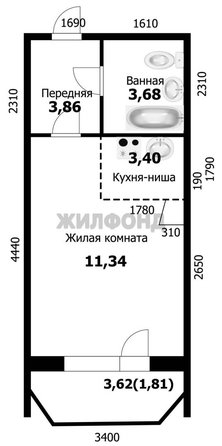 
   Продам студию, 22.4 м², Виктора Уса ул, 9

. Фото 13.