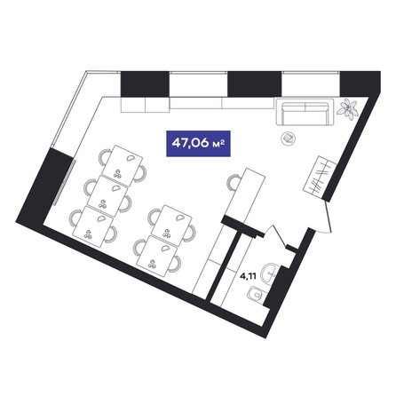 
  Продается универсальное помещение, 46.81 м², АО GAGARIN CITY (Гагарин Сити)
. Фото 2.