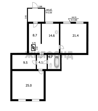 
   Продам 2-комнатную, 88 м², Мостовая ул, 1/1

. Фото 1.