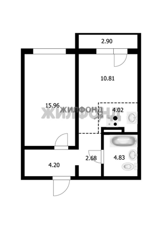 
   Продам 2-комнатную, 42.6 м², Твардовского ул, 22/6

. Фото 12.